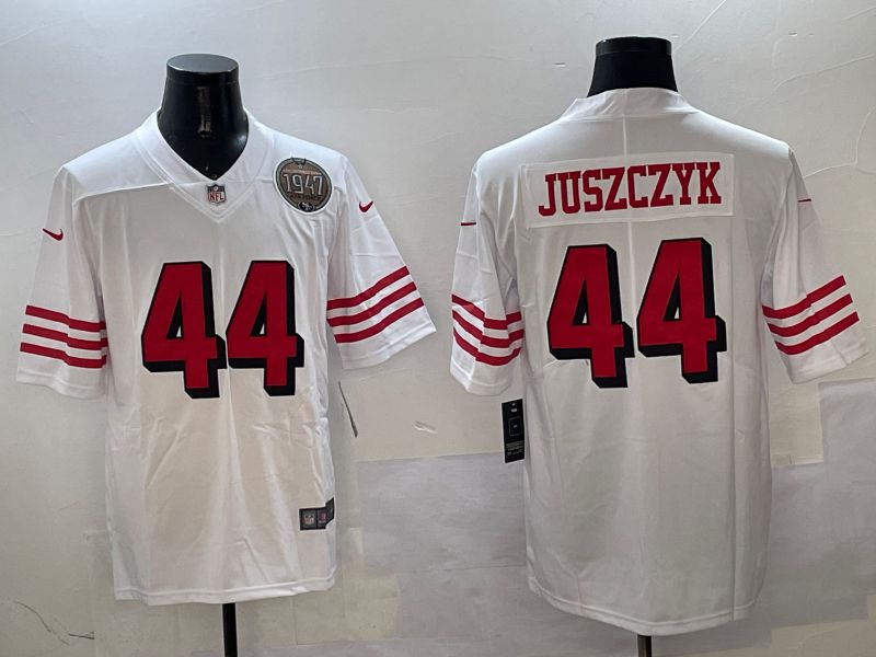 Men San Francisco 49ers #44 Juszczyk White Second generation 2025 Nike Limited NFL Jersey style 1->cincinnati reds->MLB Jersey